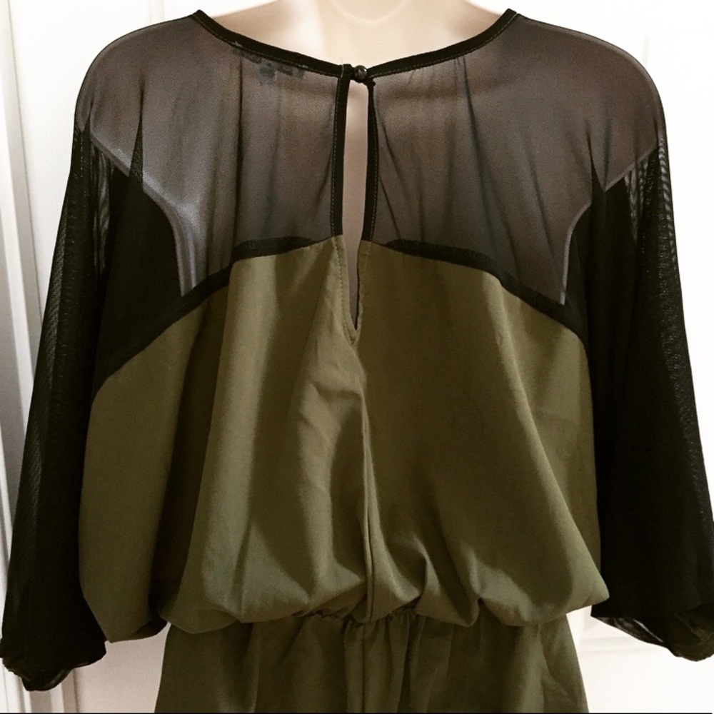 Green Mesh Romper - Picture 4 of 5